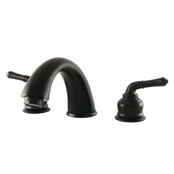 Roman Tub Faucet, Matte Black, Deck Mount